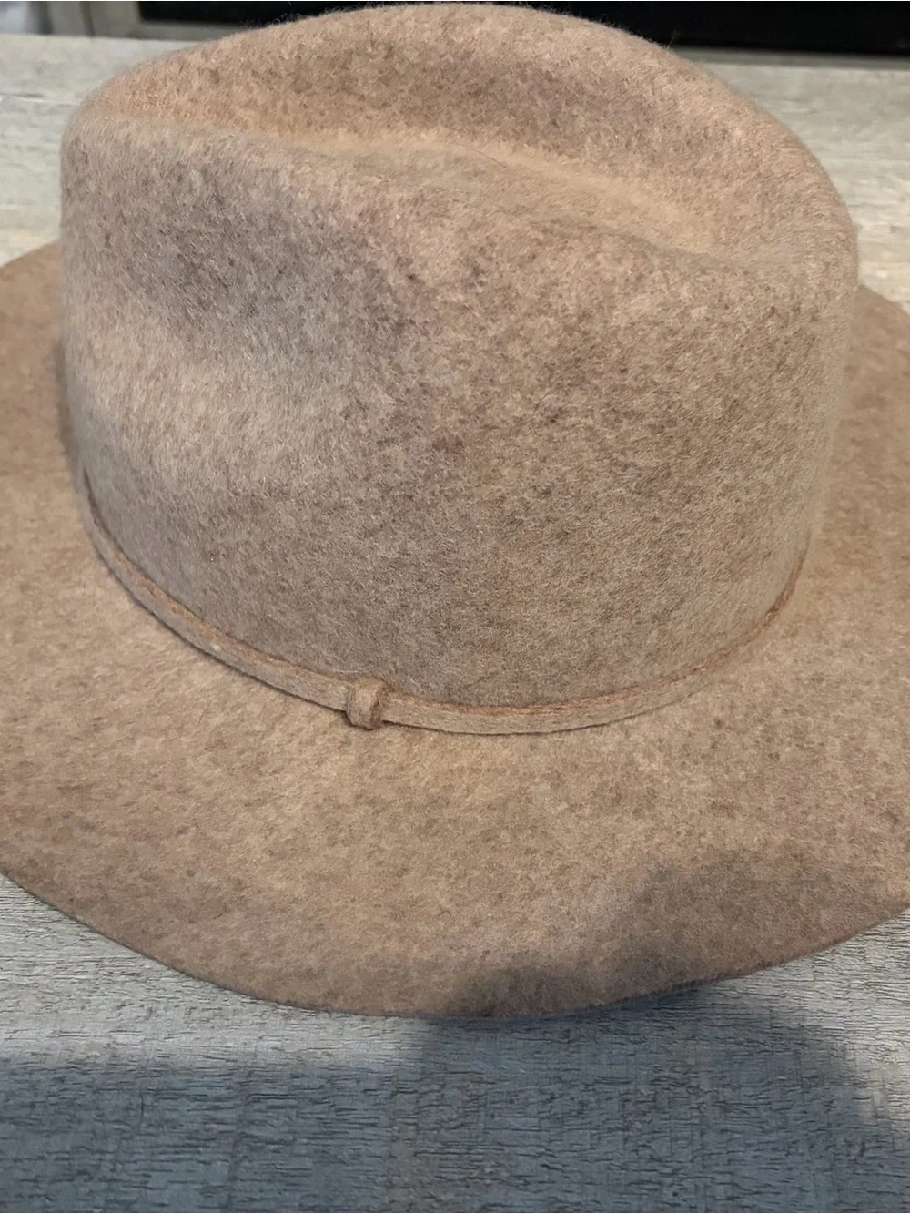 J. Crew tan wool felt fedora hat